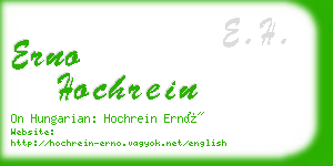 erno hochrein business card